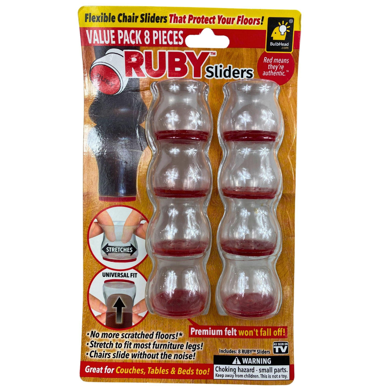 Ruby Sliders Flexible Chair Sliders That Protect Your Floors! (60 Pcs Lot) - Discount Wholesalers Inc
