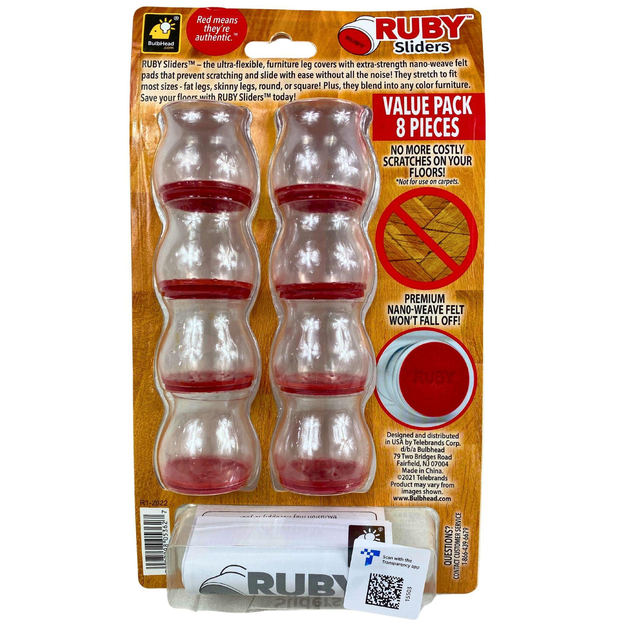 Ruby Sliders Flexible Chair Sliders That Protect Your Floors! (60 Pcs Lot) - Discount Wholesalers Inc