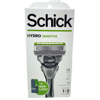 Thumbnail for Schick Hydro Sensitive 5 blades , 5 skin guards pro vitamin B5 + Aloe 1 Razor 2 Cartridges (50 Pcs Lot) - Discount Wholesalers Inc