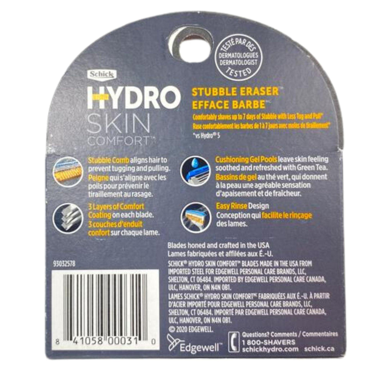 Schick Hydro Skin Comfort Stubble Eraser 4 Cartridges (50 Pcs Box) - Discount Wholesalers Inc