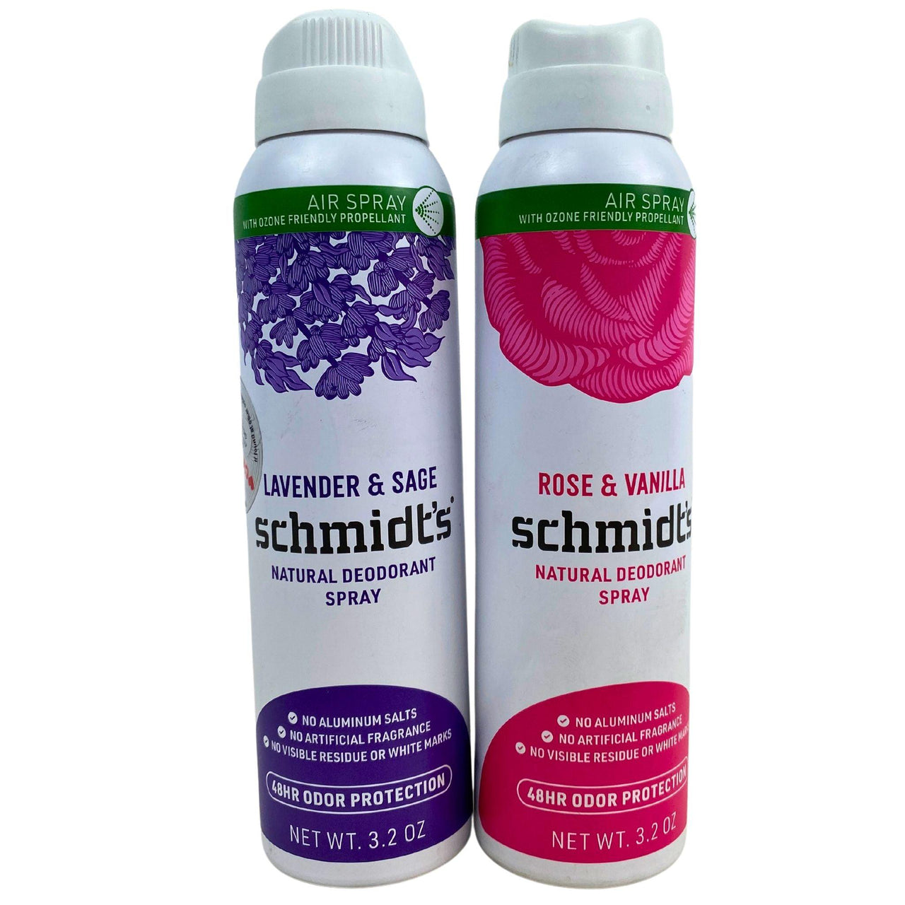 Schmidt's Natural Deodorant Spray 48HR Odor Protection Air Spray 3.2OZ (50 Pcs Lot) - Discount Wholesalers Inc