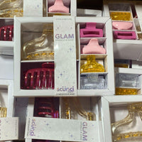 Thumbnail for Scunci by Conair Glam Sparkle & Shine 6 pcs claw clips (30 Pcs Lot) - Discount Wholesalers Inc