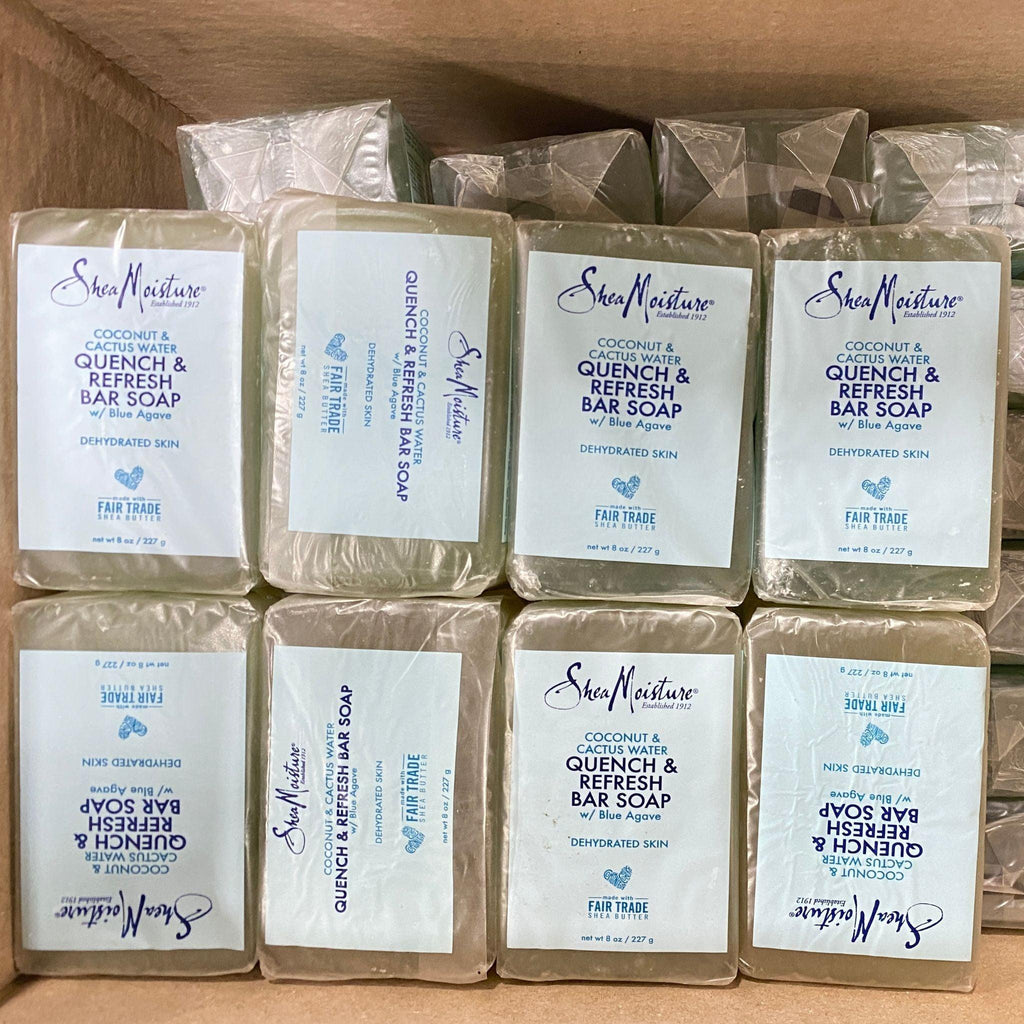Shea Moisture Coconut & Cactus Water Quench & Refresh Bar Soap w/Blue Agave Dehydrated Skin 8OZ (40 Pcs Lot) - Discount Wholesalers Inc