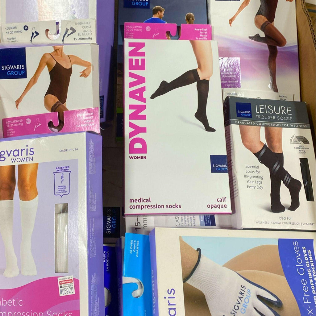 Sigvaris Assorted Mix - May Include Compression Socks for Men/Women, Gloves (50 Pcs Lot) - Discount Wholesalers Inc
