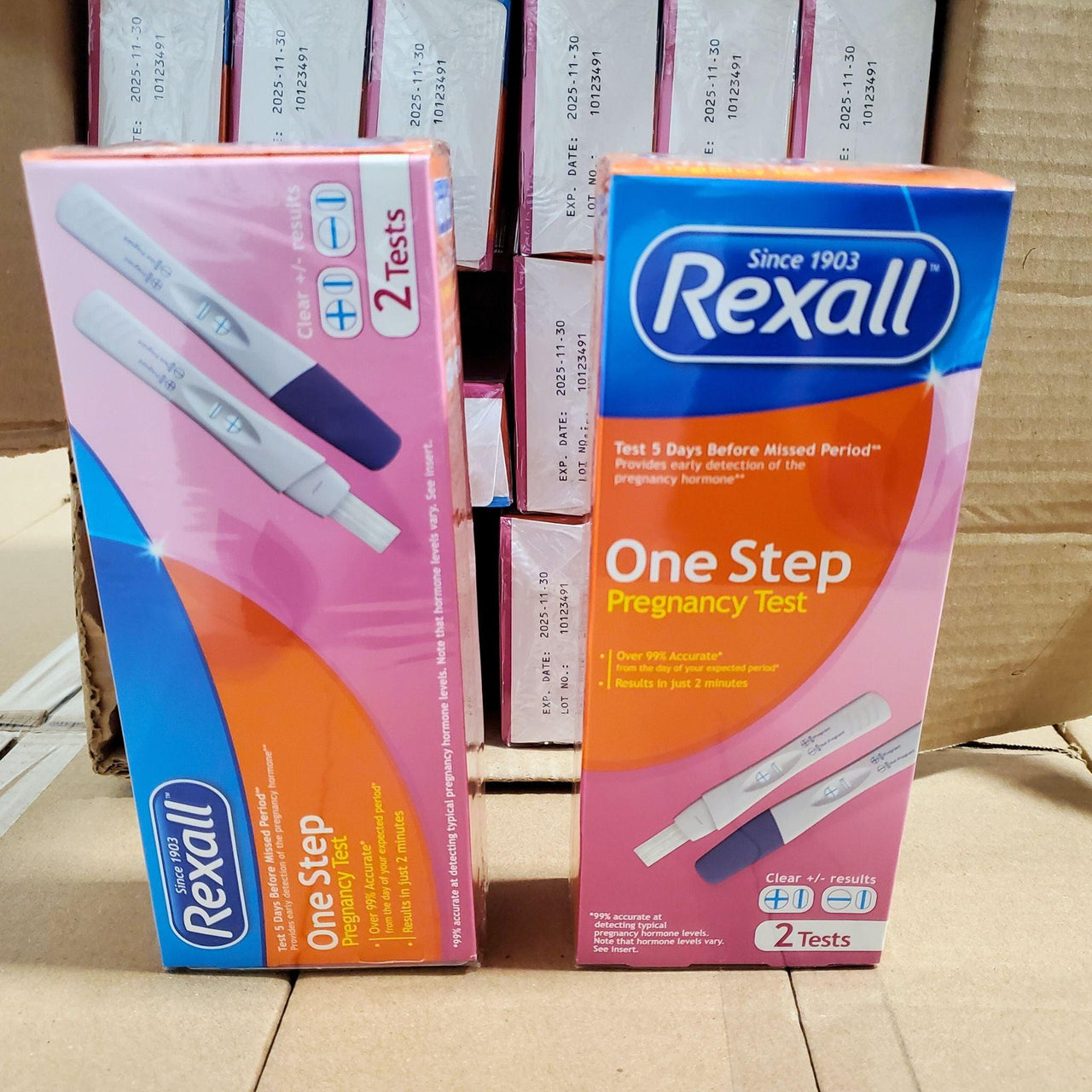 Since 1903 Rexall One Step Pregnancy Test (48 Pcs Lot) - Discount Wholesalers Inc