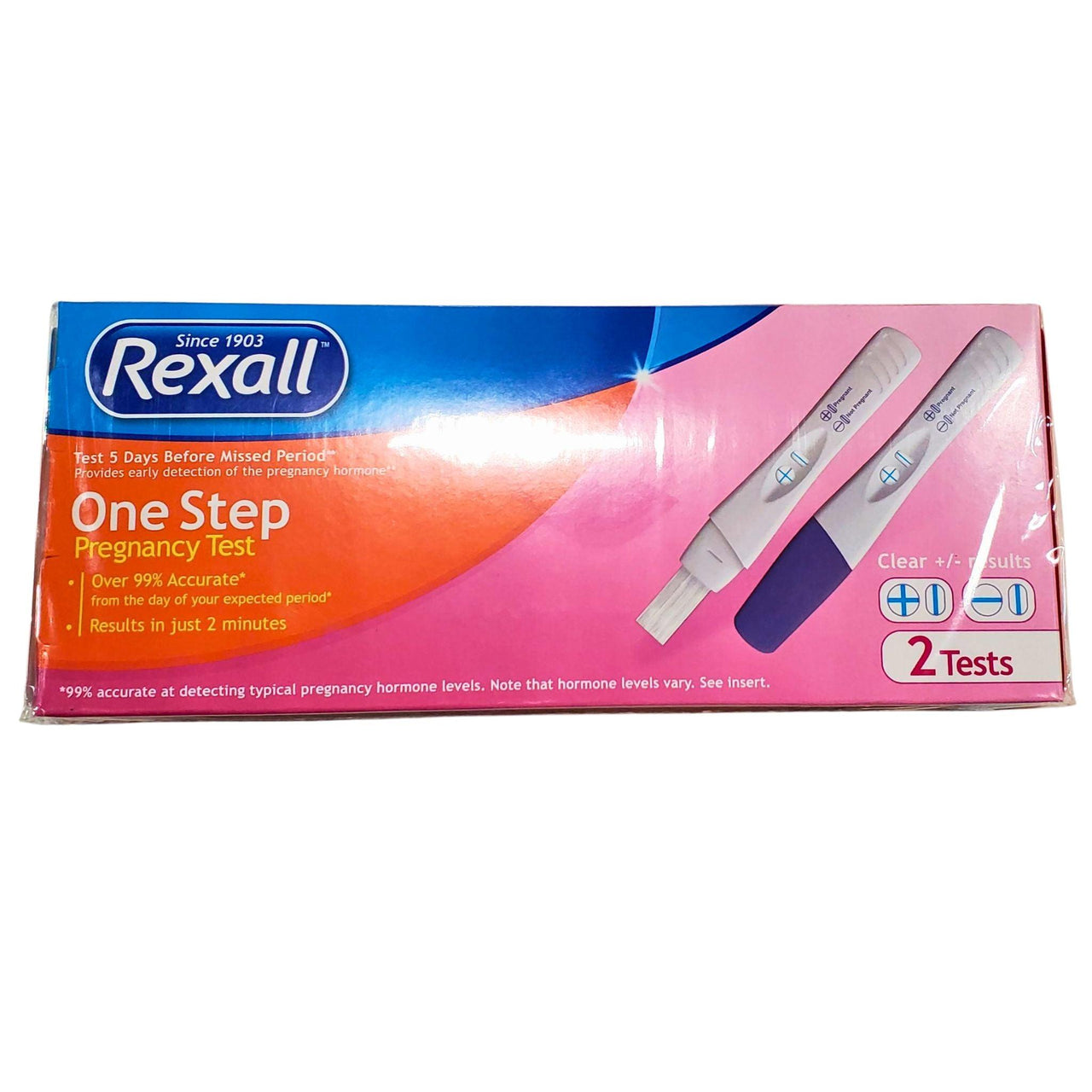 Since 1903 Rexall One Step Pregnancy Test (48 Pcs Lot) - Discount Wholesalers Inc