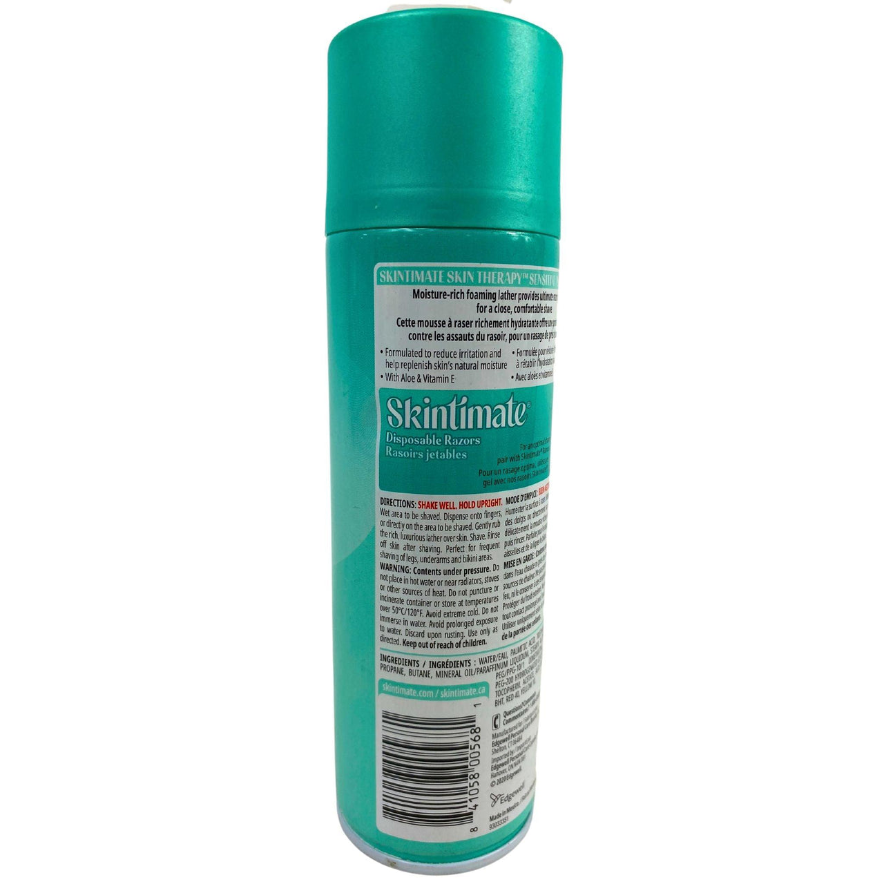 Skintimate Skin Therapy Sensitive Moisturizing Shave Cream 10OZ (50 Pcs Lot) - Discount Wholesalers Inc