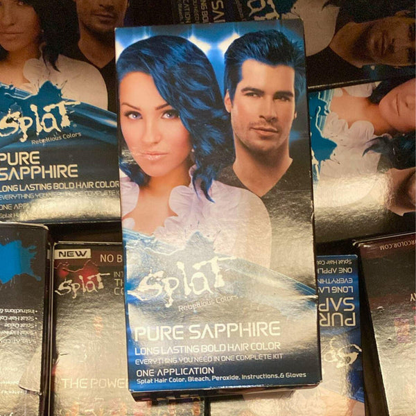 Splat Rebellious Colors Pure Sapphire Long Lasting Bold Hair Color (50 Pcs Lot) - Discount Wholesalers Inc