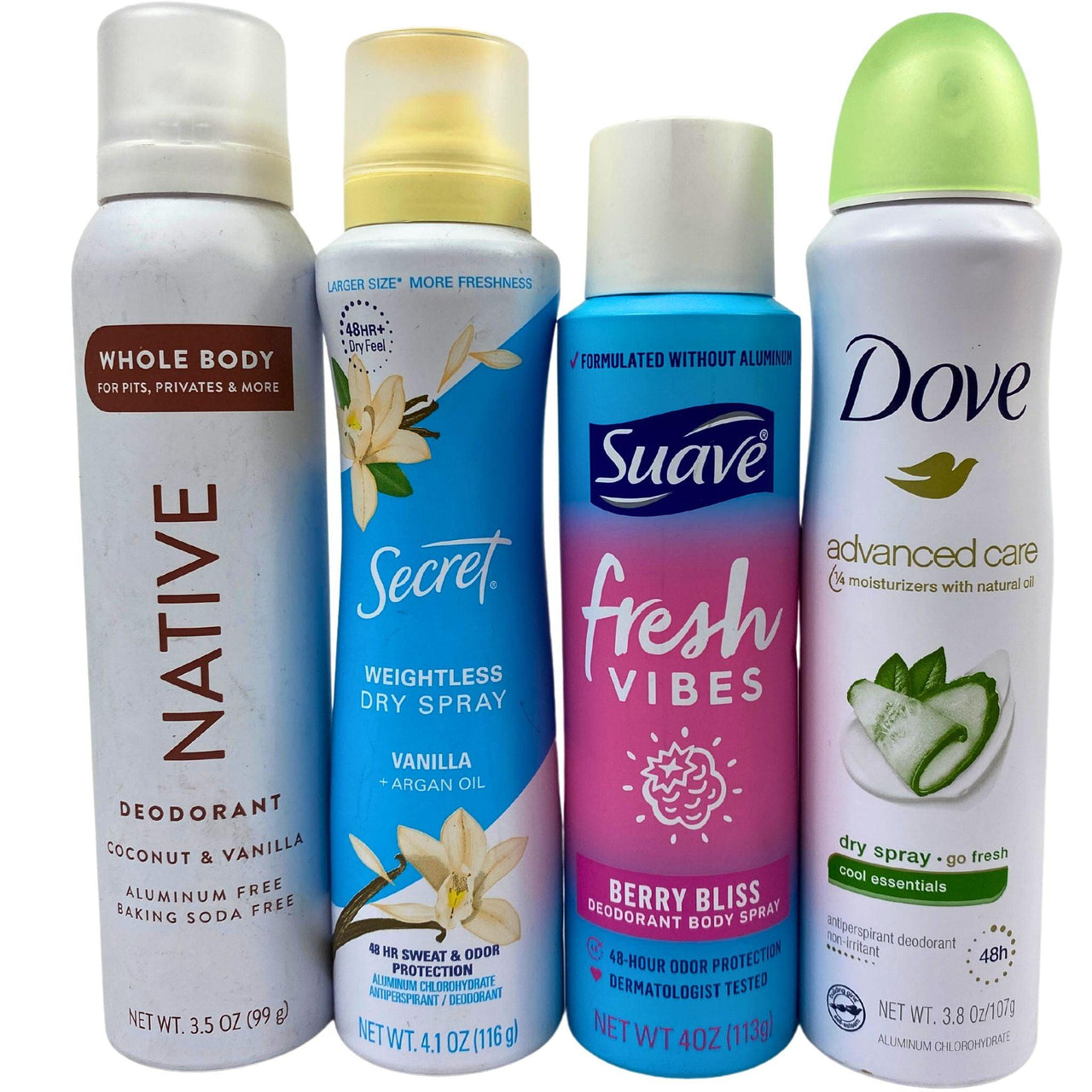 Spray Deodorant Mix Brands like Native,Secret & Dove (27 Pcs Lot) - Discount Wholesalers Inc