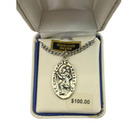 Thumbnail for St. Christopher Protect Us - Sterling Silver Necklace (50 Pcs Box) - Discount Wholesalers Inc