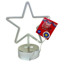 Thumbnail for Stars & Stripes Neon Star Light Lights Up (REQUIRES 3 AA Batteries) (40 Pcs Lot) - Discount Wholesalers Inc