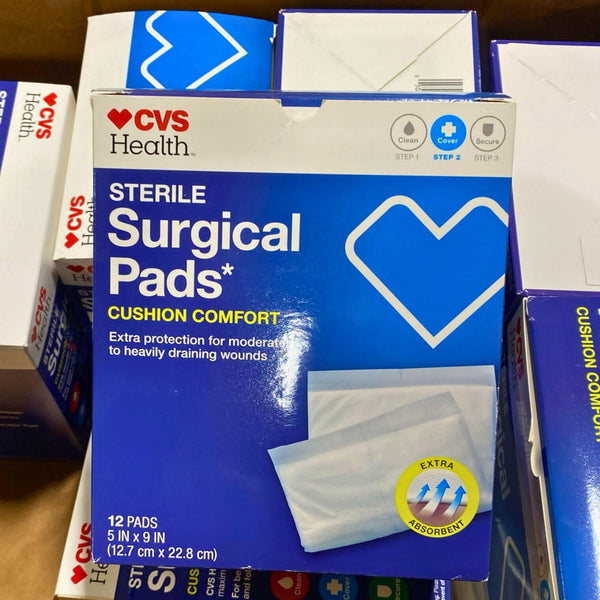 Sterile Surgical Pads Cushion Comfort all one size 5INx9IN (60 Pcs Lot) - Discount Wholesalers Inc