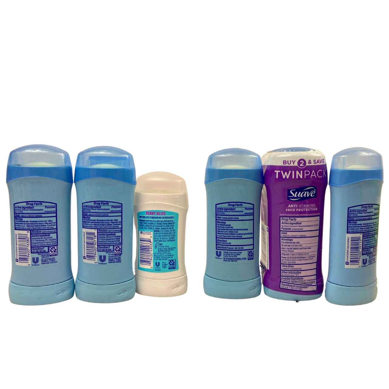 Suave Deodorant Mix Assorted Scents & Sizes (50 Pcs Lot) - Discount Wholesalers Inc