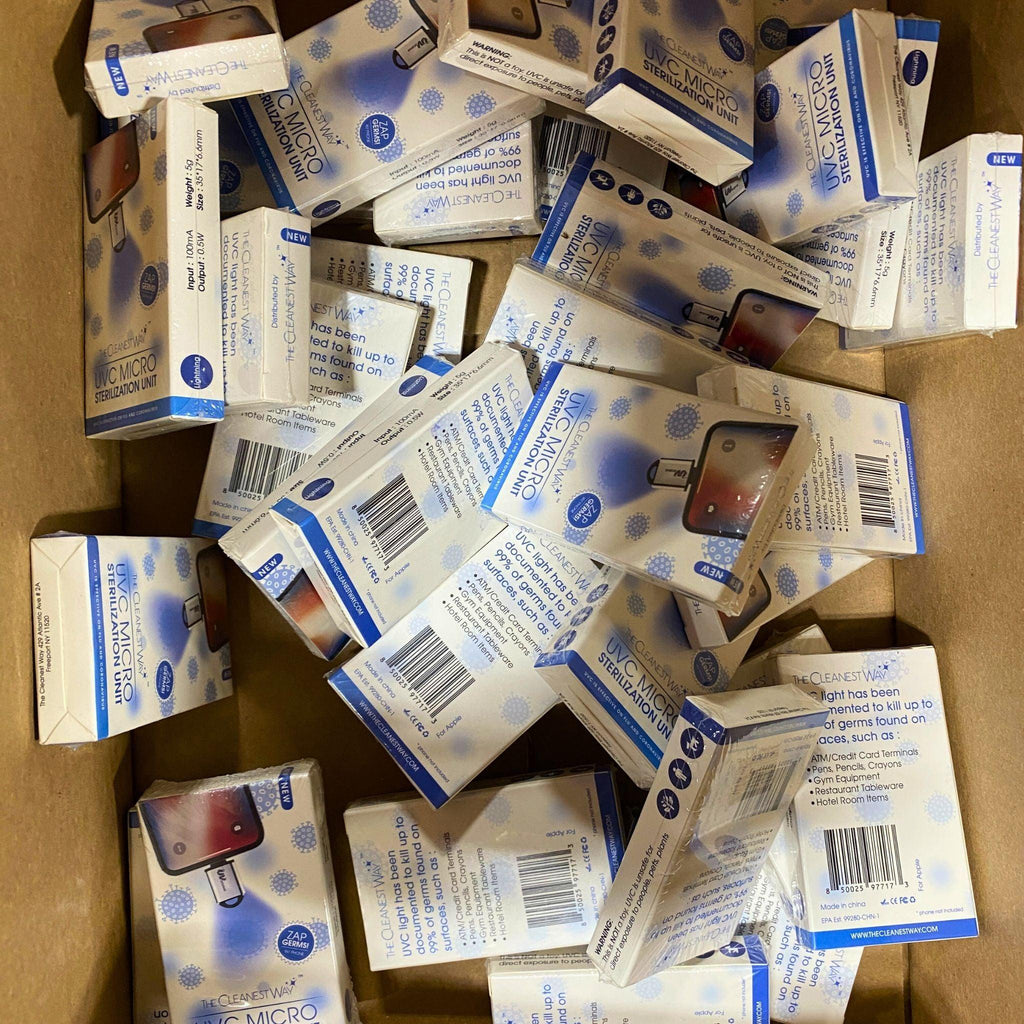 The Cleanest Way Uvc Micro Sterilization Unit Zap Germs W/ Phone (35 Pcs Lot) - Discount Wholesalers Inc