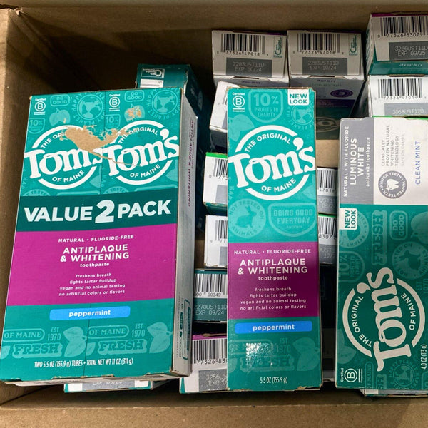 The Original Tom's of Maine Toothpaste Mix Assorted (32 Pcs Lot) - Discount Wholesalers Inc