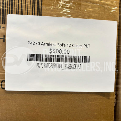 Armless Sofa (12 Cases Per Pallet)