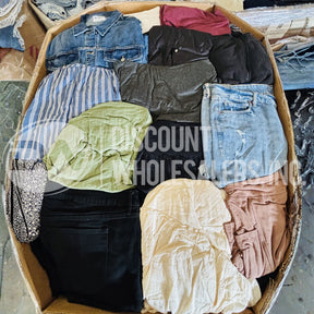 Assorted Content Apparel Mix, Recognized Brand, Plus Size Women (300 Pcs Per Pallet)