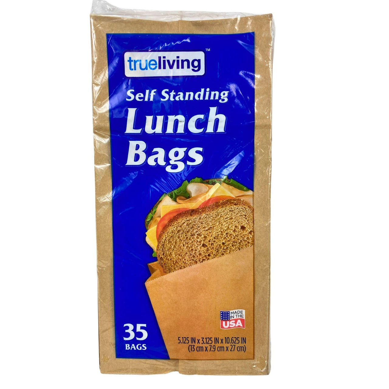 True Living Self Standing Lunch Bags (60 Pcs Lot) - Discount Wholesalers Inc