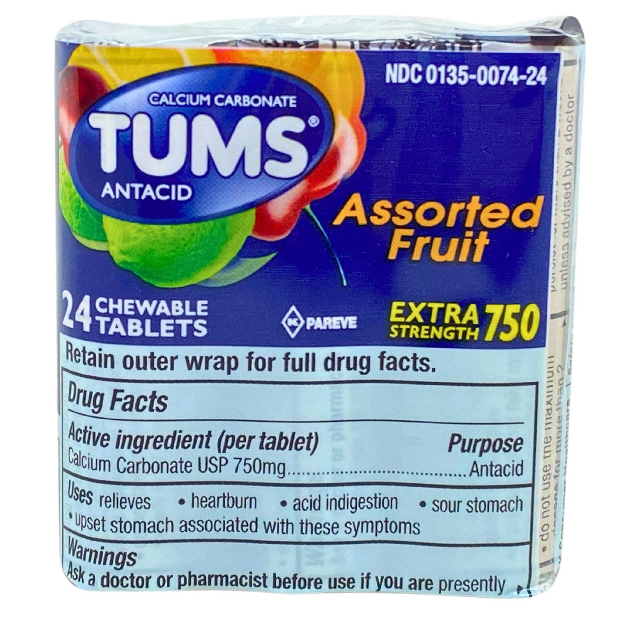 Tums Antacid Calcium Carbonate Assorted Fruit (80 Pcs Lot) - Discount Wholesalers Inc