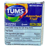 Thumbnail for Tums Antacid Calcium Carbonate Assorted Fruit (80 Pcs Lot) - Discount Wholesalers Inc