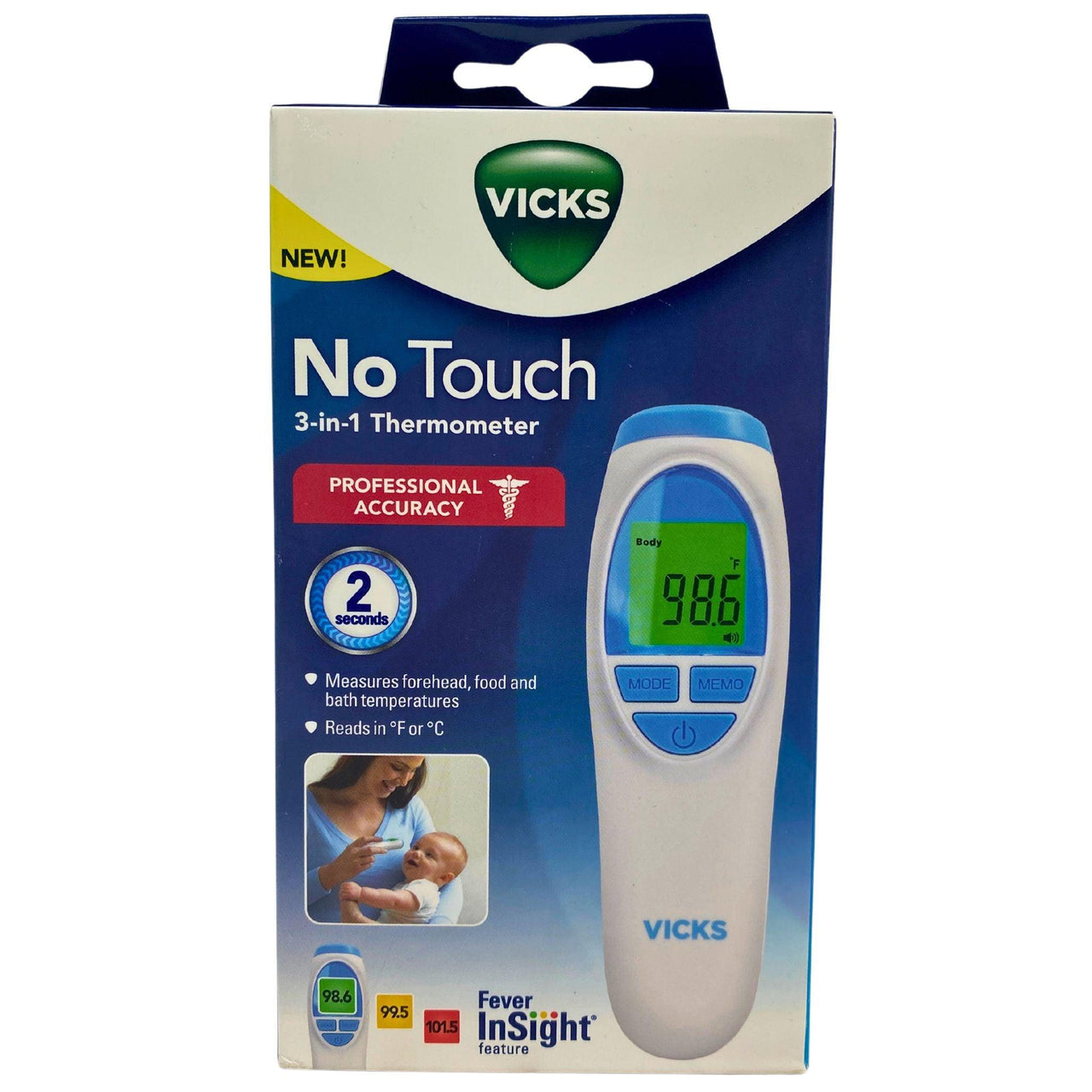 Vicks New! No Touch 3-in-1 Thermometer (50 Pcs Lot) - Discount Wholesalers Inc