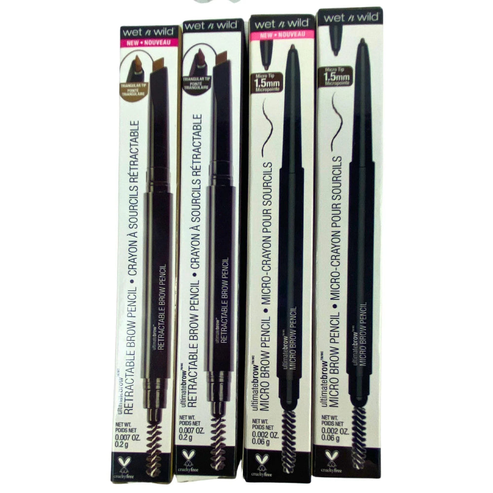 Wet N Wild Ultimate Micro Brow Pencil & Retractable Brow Pencil Assorted Colors (85 Pcs Lot) - Discount Wholesalers Inc