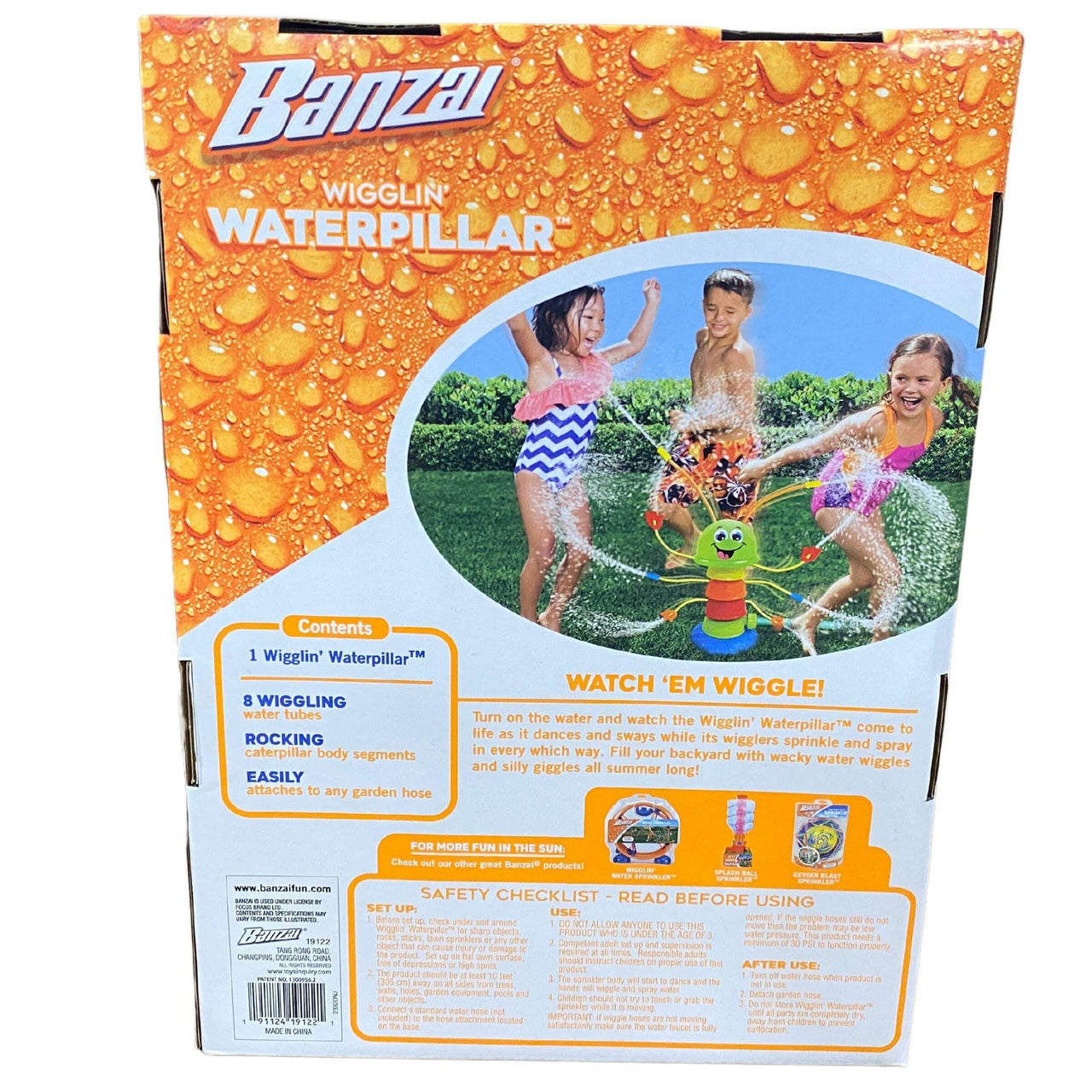 Wigglin Waterpillar Water Toy-8 Sprinkling Tubes-Use Garden Hose-Summer (32 Pcs Box ) - Discount Wholesalers Inc