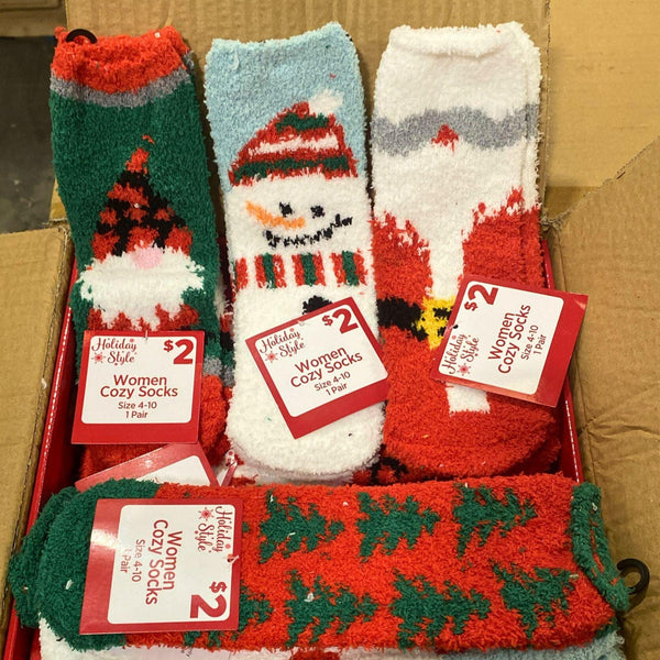 Women Cozy Socks Size 4-10 Assorted (120 Pcs Lot) - Discount Wholesalers Inc